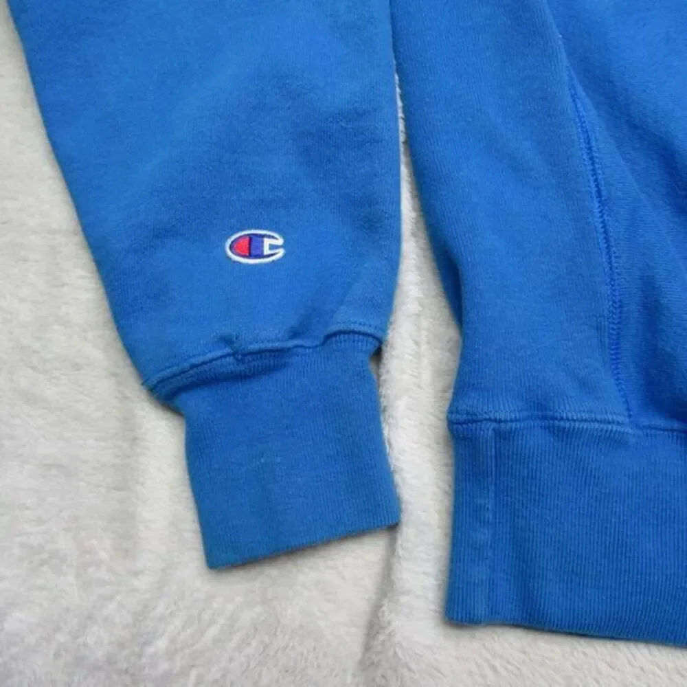 Champion Reverse Weave Sweatshirt‎ Mens Medium Royal Blue Crew Fleece RARE - Picture 4 of 13
